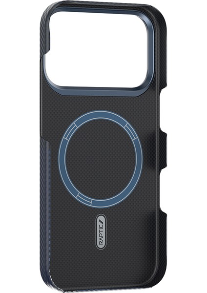 iPhone 17 Pro Uyumlu Kılıf M-Safe Şarj Özellikli Raptic Aramid Skin Transform Serisi Kapak Mavi