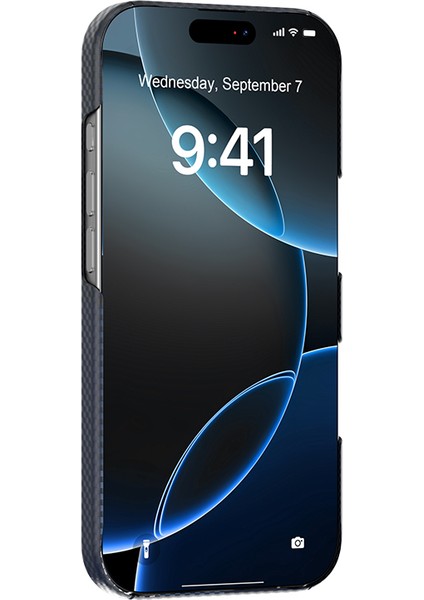 iPhone 17 Pro Uyumlu Kılıf M-Safe Şarj Özellikli Raptic Aramid Skin Transform Serisi Kapak Mavi