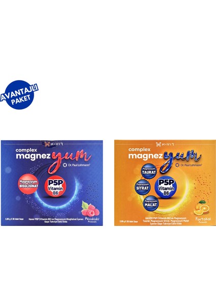 Complex Magnezyum Day 30 Saşe + Haver Complex Magnezyum Night 30 Saşe