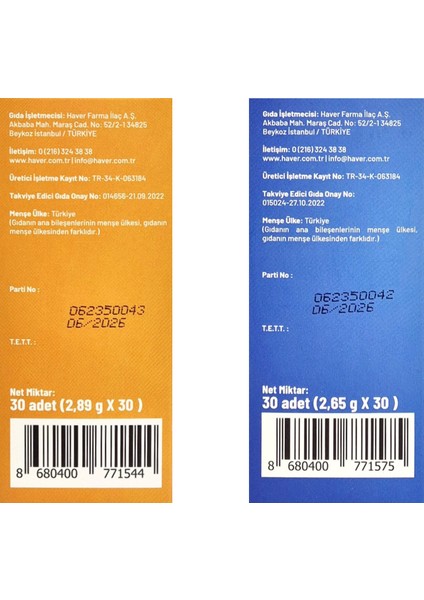 Complex Magnezyum Day 30 Saşe + Haver Complex Magnezyum Night 30 Saşe fırsatları