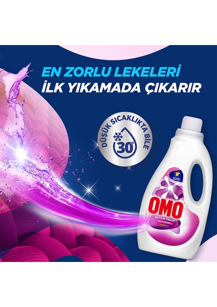 Active Fresh Cold Power Beyazlar Sıvı Deterjan 1500ML X1 + Omo Renkliler Sıvı Deterjan 1500ML X1 modelleri