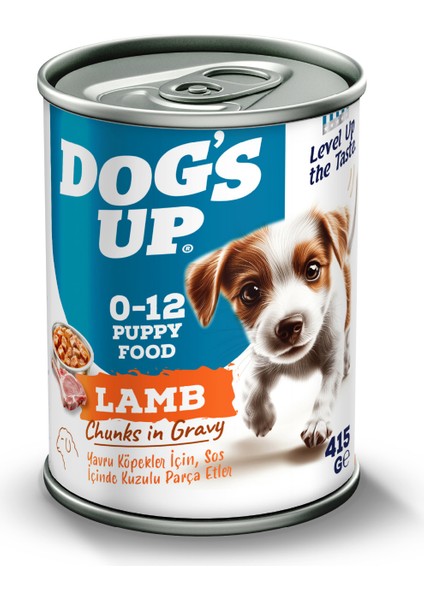 Dogs Up Yaş Yavru Köpek Maması Kuzu Etli 415GR