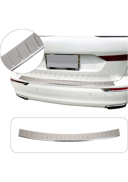 Volvo Xc 60 2 Ab Uyumlu 2018 ve Üzeri Krom Arka Tampon Üstü Koruma Paslanmaz Çelik