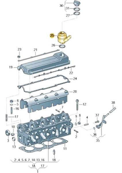 Skoda Octavia A4 1997-2000 1.6 Aeh Motor Yağ Kapak Adaptörü 06A103465B fiyatları