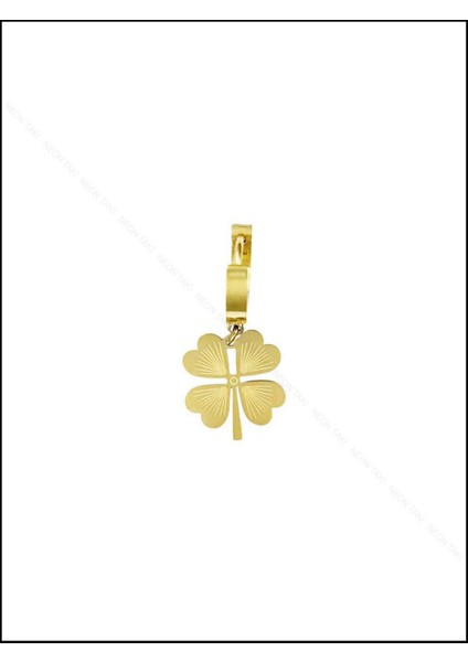 Yonca Sallantılı, Paslanmaz Çelik Küpe 347, Altın Renk modelleri