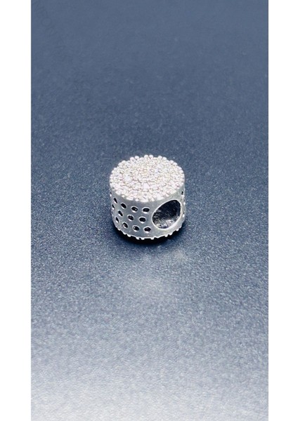 Charm, Zirkon Taşlı, Kararmayan, Silindir Halka Detaylı, BİLEKLİK DAHİL DEĞİL, Gümüş Renk, Model34 modelleri