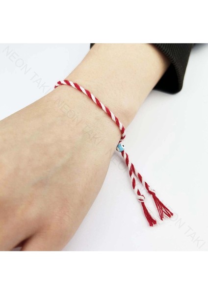 Marteniçka Model 2, 1 Adet Bileklik, Boncuk Turkuaz Renk