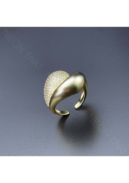 Zirkon Taşlı, Yüzük 136, Altın Renk, Ayarlanabilir modelleri