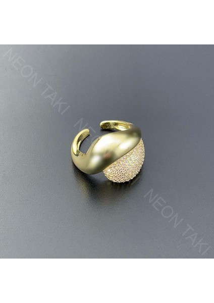 Zirkon Taşlı, Yüzük 136, Altın Renk, Ayarlanabilir fırsatları