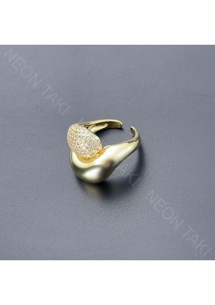 Zirkon Taşlı, Yüzük 136, Altın Renk, Ayarlanabilir indirimleri