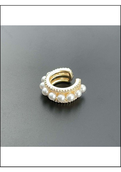 Zirkon Taşlı Ve Incili, Kulak Kıkırdak Bölgesi Bijuteri Küpe 511, Altın Renk modelleri