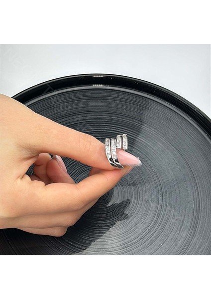 Yüzük, Zirkon Taşlı, Kararmayan Çelik, Ölçü Ayarlanabilir, Gümüş Renk, Model46 fiyatları