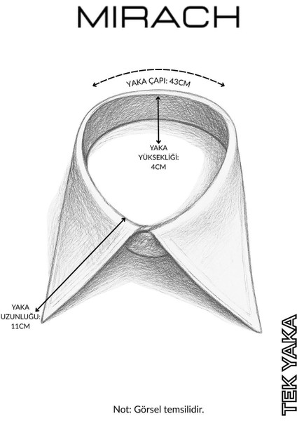 Mırach 2'li Paket Tek Sade Yaka - Siyah ve Beyaz