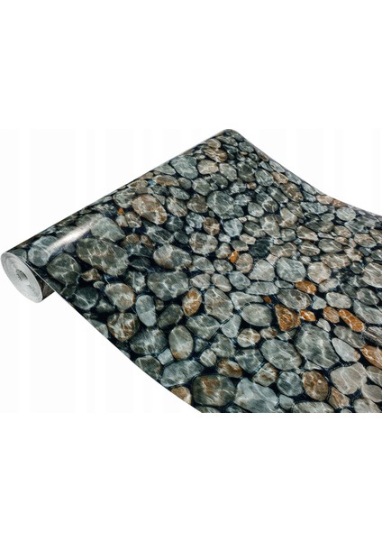 143-1011 Çakıl Taşı Desen Dekoratif Yapışkanlı Folyo ( 45 cm x 1,5 mt )