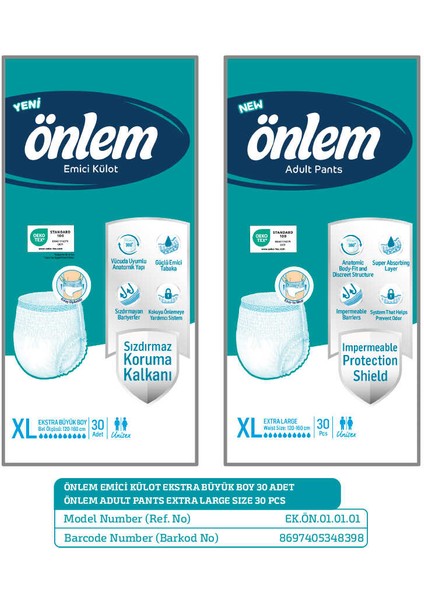 Xlarge Emici Külot - 30 Adet fiyatları