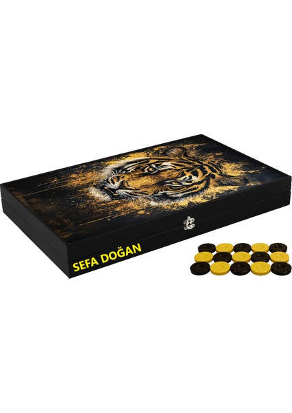 Yenigün Deri Tavla Kaplan Trend Takımı Xxl |Kişiye İsme Özel