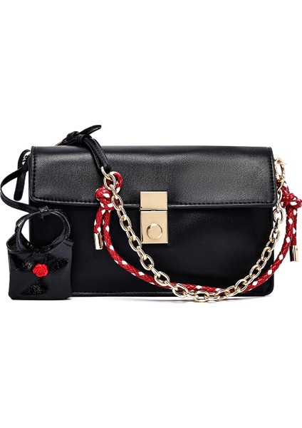 Kadın Siyah Uzun Askılı Çapraz Çanta 25ABD244018
