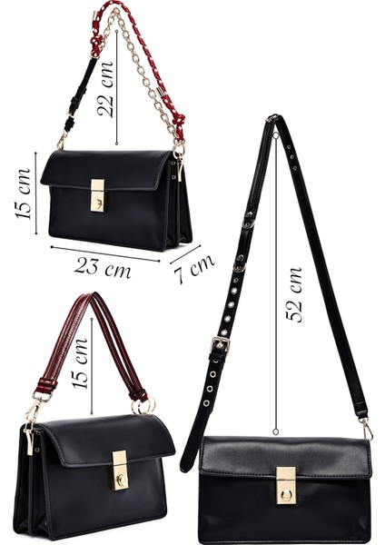 Kadın Siyah Uzun Askılı Çapraz Çanta 25ABD244018 fiyatları