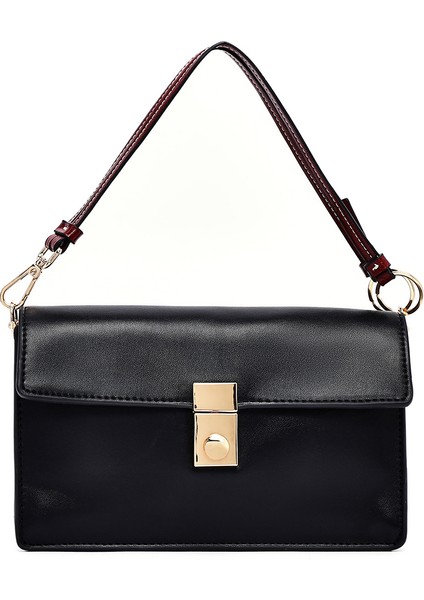 Kadın Siyah Uzun Askılı Çapraz Çanta 25ABD244018