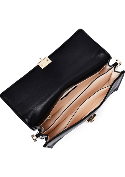Kadın Siyah Uzun Askılı Çapraz Çanta 25ABD244018