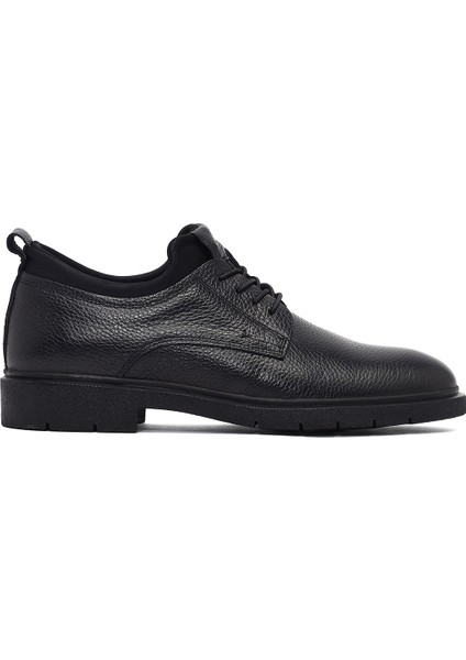 Erkek Siyah Bağcıklı Deri Casual Ayakkabı 25WFD7501FT
