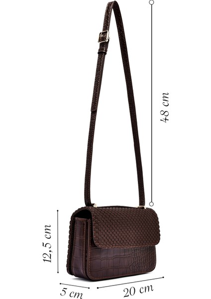 Kadın Kahverengi Uzun Askılı Baskılı Çapraz Çanta 25ABD243214 fiyatları