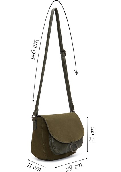 Kadın Yeşil Uzun Askılı Çapraz Çanta 25ABD241014 fiyatları