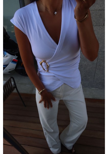 Kruvaze Tokalı Bluz modelleri