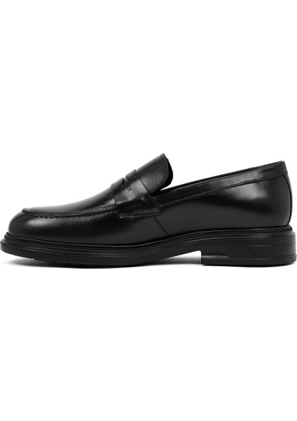 Erkek Siyah Deri Casual Loafer 25WFD760818 fiyatları