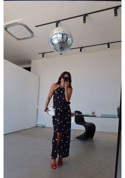 Ö.ö Belden Bağlamalı Puantiyeli Etek