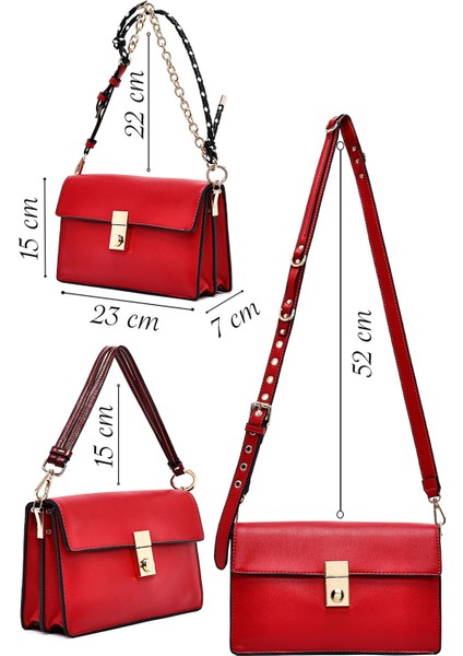 Kadın Kırmızı Uzun Askılı Çapraz Çanta 25ABD244018 fiyatları