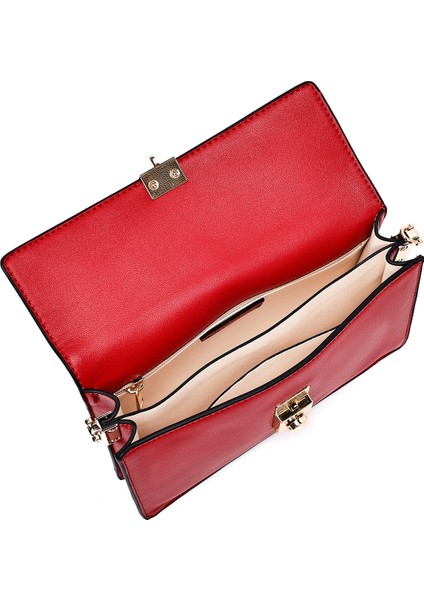 Kadın Kırmızı Uzun Askılı Çapraz Çanta 25ABD244018
