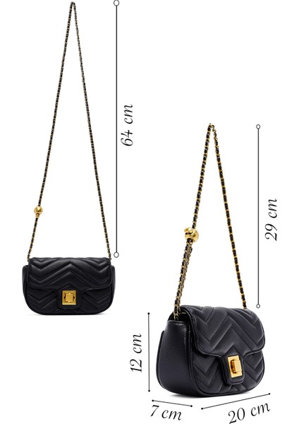 Kadın Siyah Uzun Askılı Kapitone Mini Çapraz Çanta 25ABD2430KP fiyatları