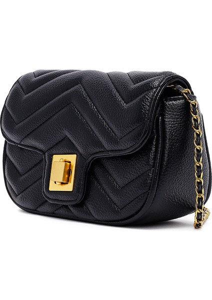 Kadın Siyah Uzun Askılı Kapitone Mini Çapraz Çanta 25ABD2430KP indirimleri