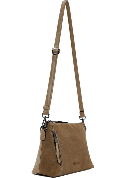 Kadın Camel Uzun Askılı Süet Çapraz Çanta 25ABD240410