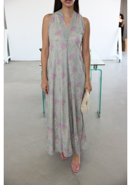 Çiçek Desenli Üzeri Tül Ayarlanabilir Askılı Elbise indirimleri