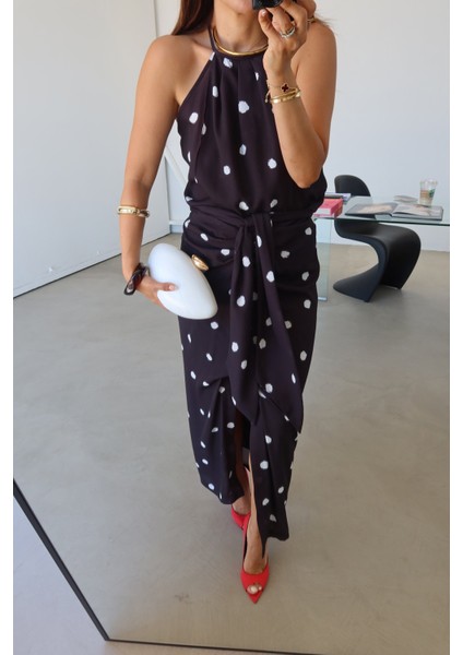 Ö.ö Önü Yırtmaçlı Puantiyeli Bluz fiyatları