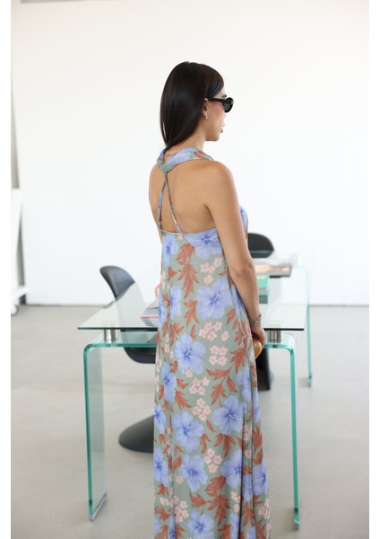 Çiçek Desenli Üzeri Tül Ayarlanabilir Askılı Elbise fırsatları