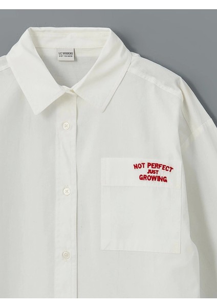 Lcw Kids Ekru Uzun Kollu Kız Çocuk Gömlek modelleri