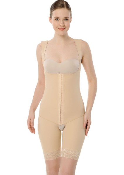 218 Agraflı Göğüs Altı- Diz Üstü-Sırtı Kapalı Liposuction Korse fiyatları