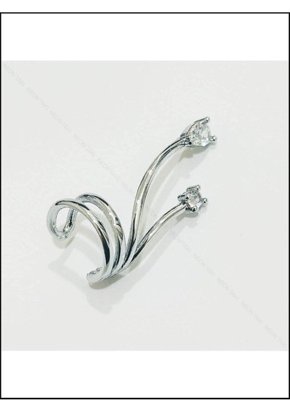 Zirkon Taşlı, Kulak Kıkırdak Bölgesi Küpe 433, Gümüş Renk modelleri