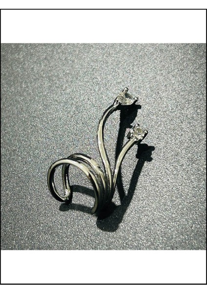 Zirkon Taşlı, Kulak Kıkırdak Bölgesi Küpe 433, Gümüş Renk fırsatları