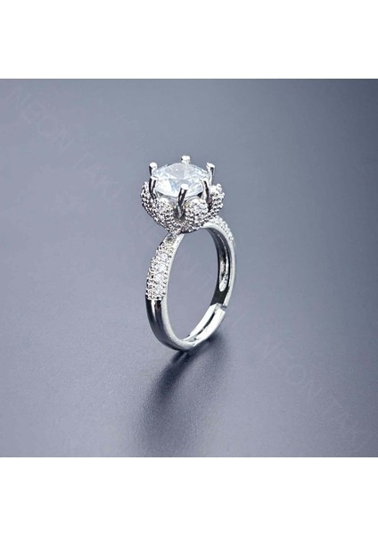 Yüzük, Zirkon Taşlı, Kararmayan Paslanmaz, Gül Detaylı, Ölçü Ayarlanabilir, Gümüş Renk, Model150 modelleri