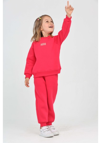 Kız Çocuk Creatıve Nakışlı Eşofman Takım