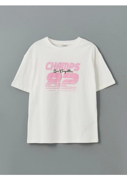 Lcw Kids Ekru Bisiklet Yaka Kız Çocuk Tişört ve Tayt fiyatları