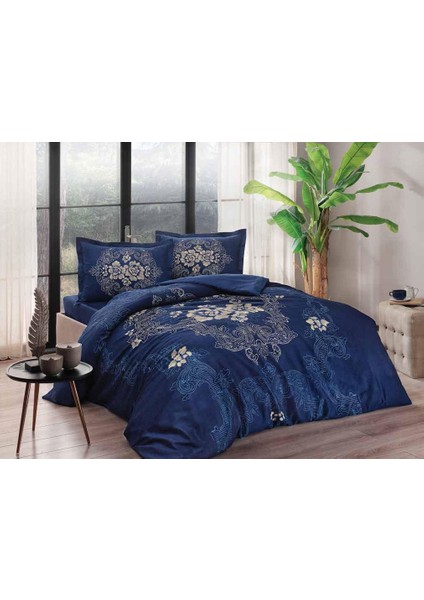Çift Kişilik Saten Nev Takımı Florian Lacivert