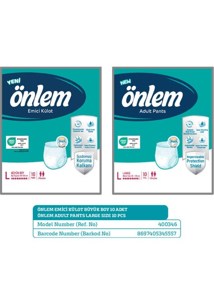 Large Emici Külot - 10 Adet fiyatları