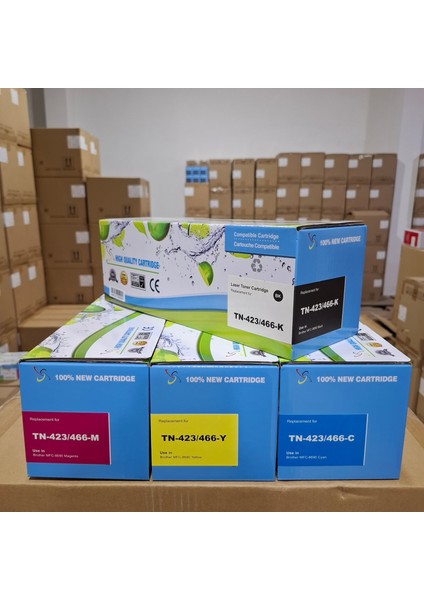 TN423-466 Yüksek Kalite Toner Kartuşu 1 Takım 4 Renk