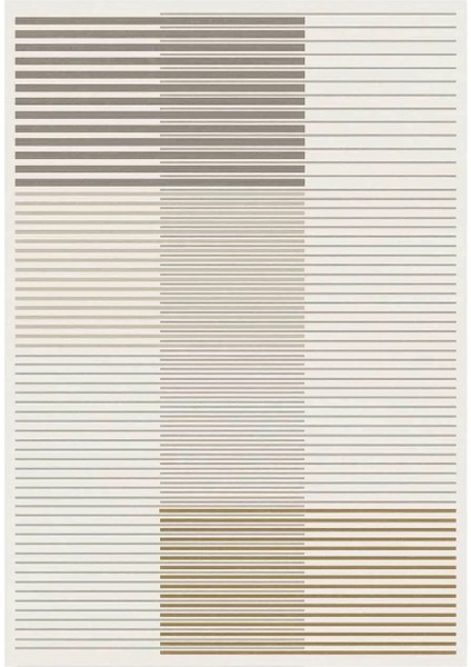 Dijital Kaymaz Yıkanabilir Modern Çizgili Salon Halısı Mutfak Halısı Koridor Halısı Yolluk DC-7204 Krem fiyatları