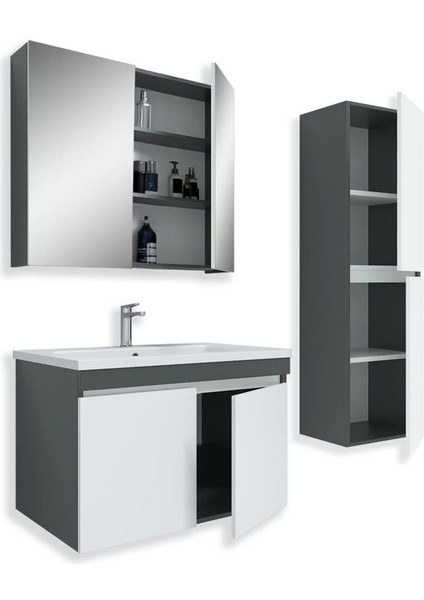 Tokyo 65 Cm Mdf Banyo Dolabı Seti + Boy Dolabı fiyatları